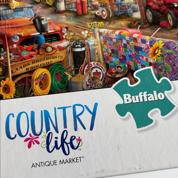 Antique Market Country Life 1000 Piece Jigsaw Puzzle Buffalo - Picture 2 of 13
